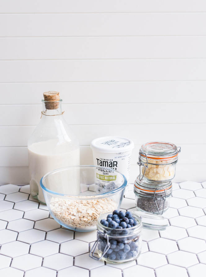 Black Chia Oat Almond Bircher Muesli