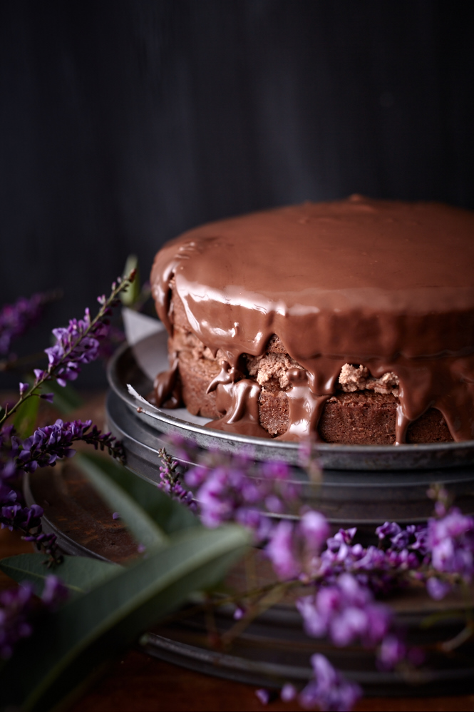 Chocolate Truffle Cake With Chestnut Cream And Ganache Iron Chef Shellie