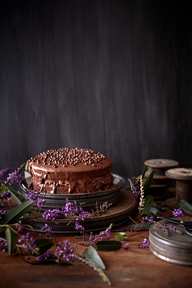 Chocolate Truffle Cake with Chestnut Cream and Ganache Chocolate Truffle Cake with Chestnut Cream and Ganache