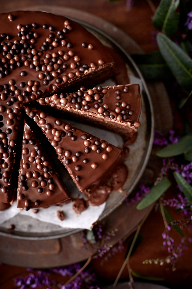 Chocolate Truffle Cake With Chestnut Cream And Ganache Iron Chef Shellie