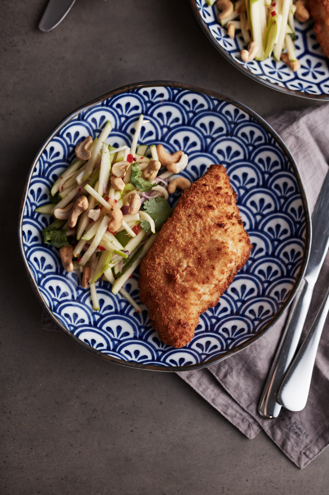 Sealord Fish with Green Apple Salad