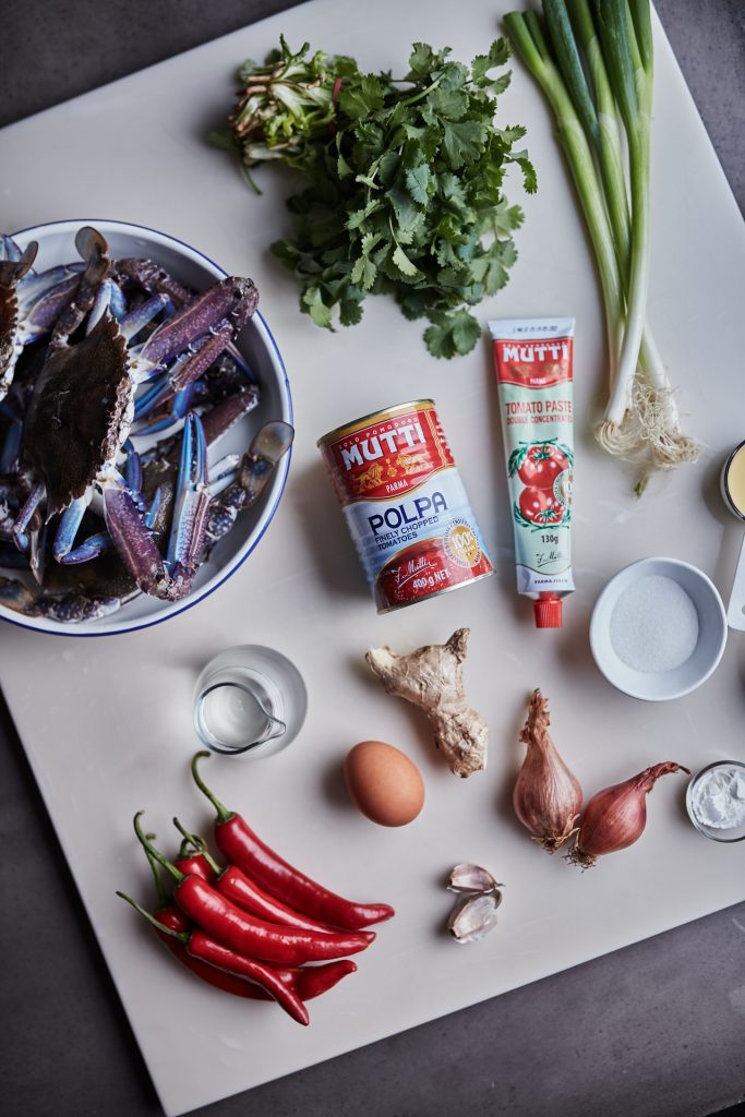 Ingredients for MUTTI Singapore Chilli Crab