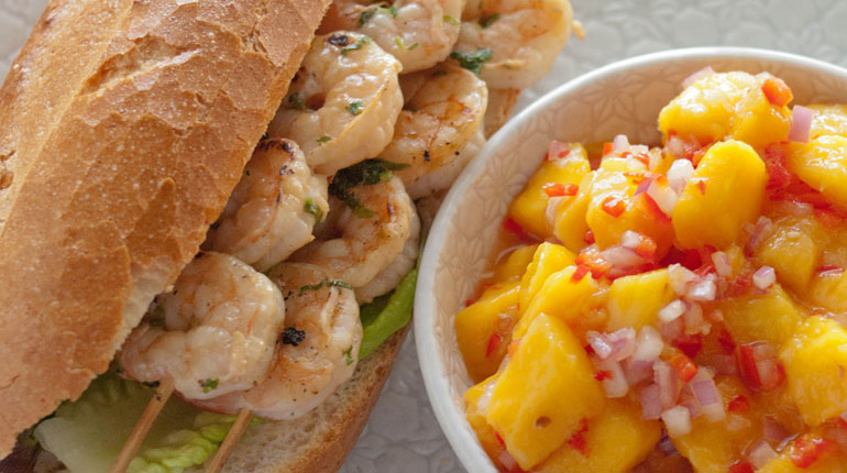 Prawn Skewer Baguette Feature Image