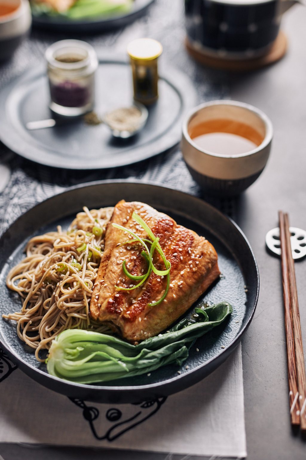 Teriyaki Salmon with Soba Noodles « Iron Chef Shellie